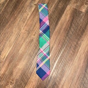 Lauren Ralph Lauren Plaid 100% Cotton Men’s Necktie - Handmade